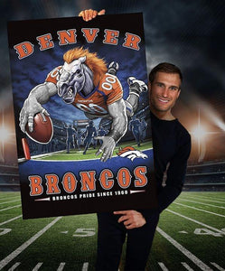 denver broncos pride since 1960 poster canvas