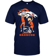 Load image into Gallery viewer, Denver Broncos Rick and morty fan shirt
