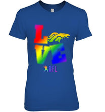 Load image into Gallery viewer, Love Denver Broncos lgbt NFL shirt
