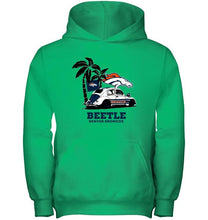 Load image into Gallery viewer, Beetle Denver Broncos on beach shirt
