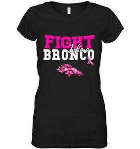 Fight like a Bronco Denver Broncos br east cancer support fan shirt