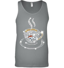 Load image into Gallery viewer, Denver Broncos coffee cup diamond glitter shirt
