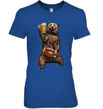 Load image into Gallery viewer, Denver Broncos Beer drinking bear shirt
