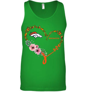 Denver Broncos butterfly heart shirt