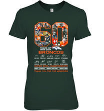 Load image into Gallery viewer, 60 years of denver broncos signed shirt
