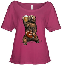 Load image into Gallery viewer, Denver Broncos Beer drinking bear shirt
