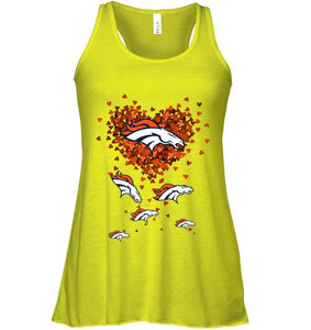 Denver Broncos tiny hearts shape shirt