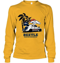 Load image into Gallery viewer, Beetle Denver Broncos on beach shirt
