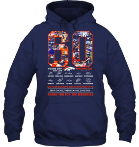 60 years of Denver Broncos thank you for the memories shirt