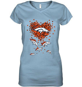 Denver Broncos tiny hearts shape shirt