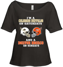 Load image into Gallery viewer, I&#39;m Colorado Buffaloe on saturdays and Denver Bronco on sundays shirt
