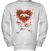 Load image into Gallery viewer, Denver Broncos tiny hearts shape shirt
