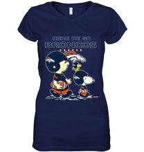 Load image into Gallery viewer, Here we go Denver Broncos snoopy shirt
