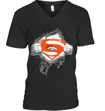 Load image into Gallery viewer, Denver Broncos Superman Ripped shirt
