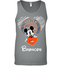 Load image into Gallery viewer, Mickey loves Denver Broncos fan hoodie
