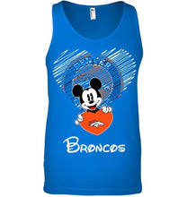 Load image into Gallery viewer, Mickey loves Denver Broncos fan hoodie
