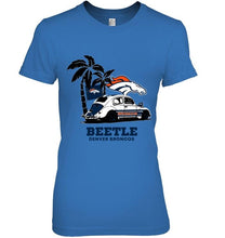 Load image into Gallery viewer, Beetle Denver Broncos on beach shirt
