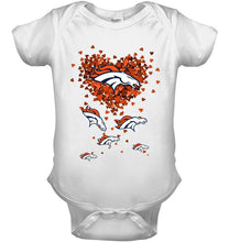 Load image into Gallery viewer, Denver Broncos tiny hearts shape shirt
