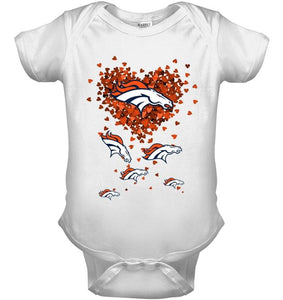 Denver Broncos tiny hearts shape shirt