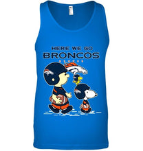 Load image into Gallery viewer, Here we go Denver Broncos snoopy shirt
