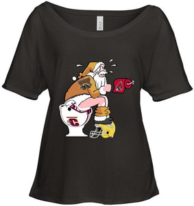 Santa Western Michigan Broncos in bathroom shirt