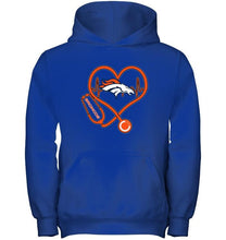 Load image into Gallery viewer, Denver Broncos nurse scope love heartbeat shirt
