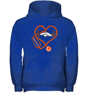 Denver Broncos nurse scope love heartbeat shirt