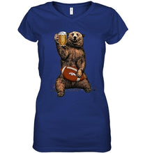 Load image into Gallery viewer, Denver Broncos Beer drinking bear shirt
