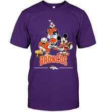 Load image into Gallery viewer, Denver Broncos mickey donald goofy fan shirt

