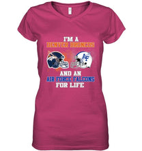 Load image into Gallery viewer, i'm a Denver Bronco and an Air Force Falcon for life shirt
