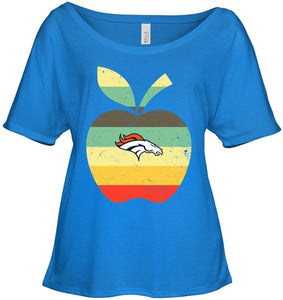 Denver Broncos teacher apple retro shirt