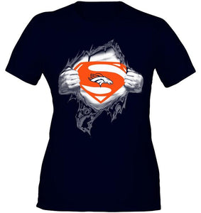 Denver Broncos Superman Ripped shirt