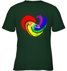 Denver Broncos lgbt tornado heart shirt