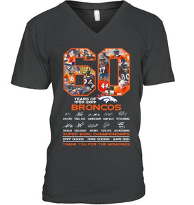 60 years of denver broncos signed shirt