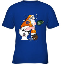 Load image into Gallery viewer, Santa Boise State Broncos in bathroom shirt
