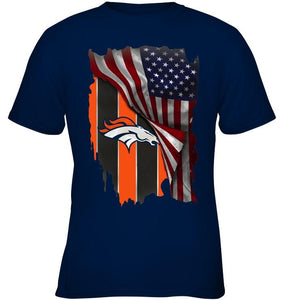 Denver Broncos american flag fan hoodie