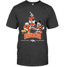 Load image into Gallery viewer, Denver Broncos mickey donald goofy fan shirt
