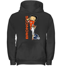 Load image into Gallery viewer, Denver Broncos betty boop fan shirt
