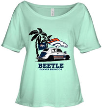 Load image into Gallery viewer, Beetle Denver Broncos on beach shirt
