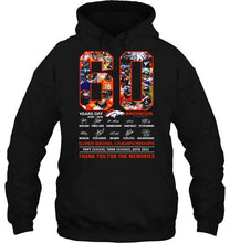 Load image into Gallery viewer, 60 years of Denver Broncos thank you for the memories shirt
