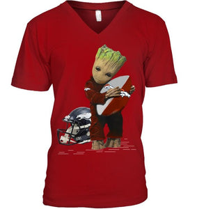 Groot loves Denver Broncos fan hoodie