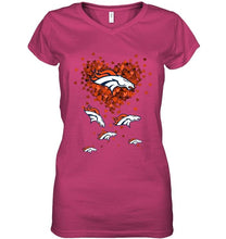 Load image into Gallery viewer, Denver Broncos tiny hearts shape shirt
