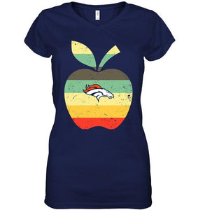 Denver Broncos teacher apple retro shirt