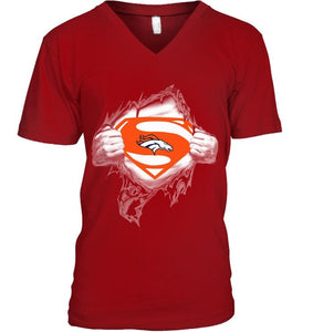 Denver Broncos Superman Ripped shirt