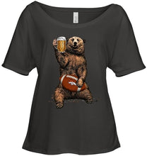 Load image into Gallery viewer, Denver Broncos Beer drinking bear shirt
