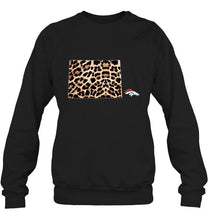 Load image into Gallery viewer, Denver Broncos panther pattern state map shirt
