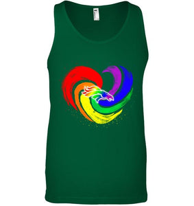 Denver Broncos lgbt tornado heart shirt