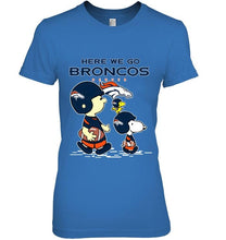 Load image into Gallery viewer, Here we go Denver Broncos snoopy shirt
