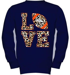 Love Denver Broncos panther pattern shirt