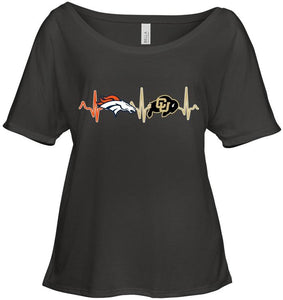 Denver Broncos Colorado Buffaloes heartbeat shirt